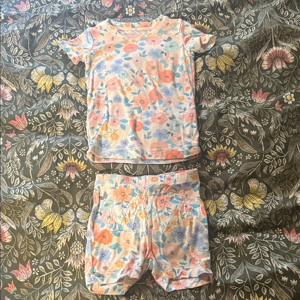 Angel Dear Pastel Floral Kids Pajama Set